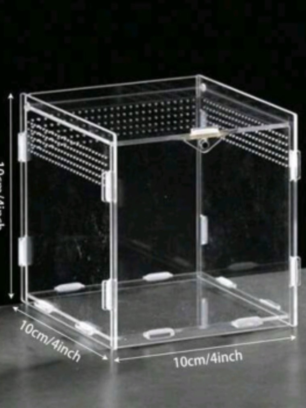 Clear Acrylic Small Pet Enclosure - Transparent Terrarium Jumping Spider